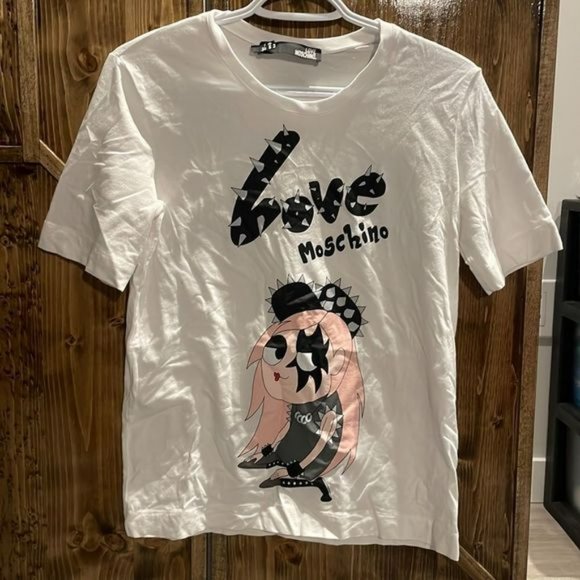 Love Moschino?punk girl print logo tshirt - Picture 2 of 11